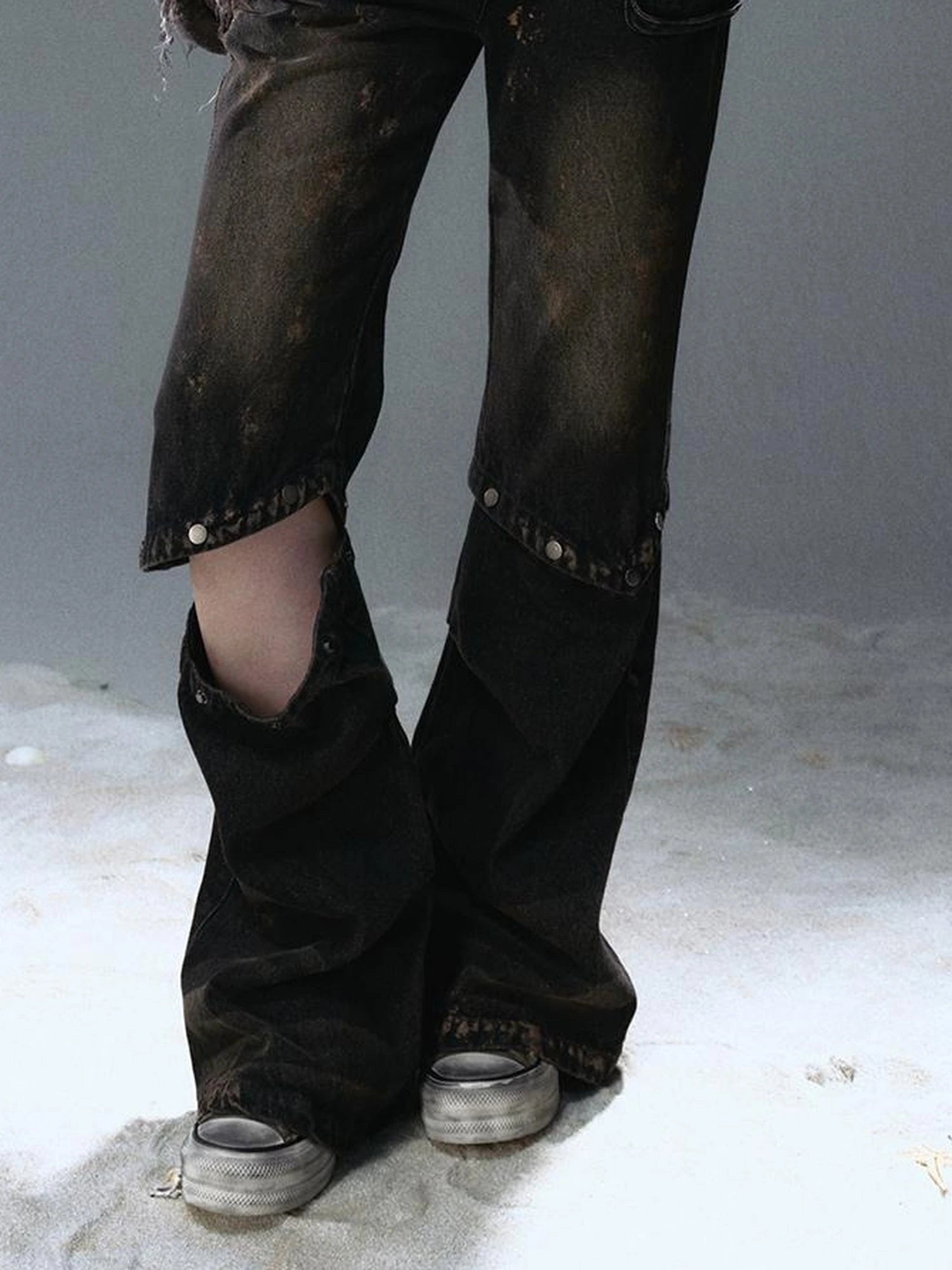 Sea Witch Poetry Vintage Gothic Ruffles V-neck T-shirt Long-Sleeve