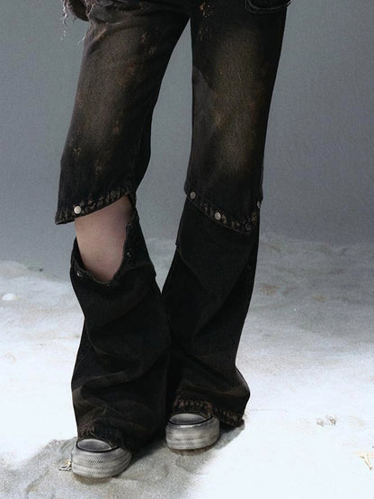 Sea Witch Poetry Vintage Gothic Ruffles V-neck T-shirt Long-Sleeve