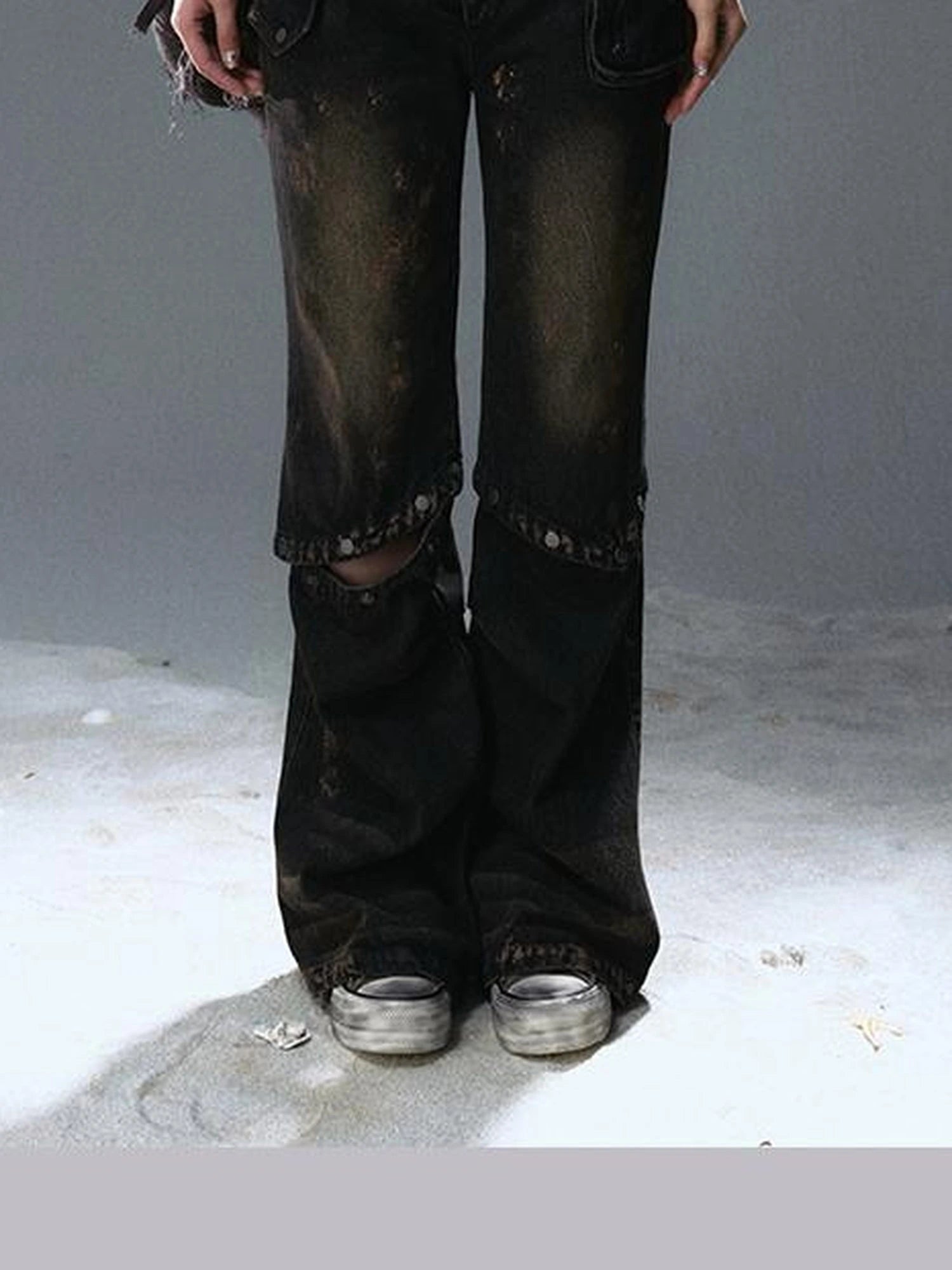 Sea Witch Poetry Vintage Gothic Ruffles V-neck T-shirt Long-Sleeve