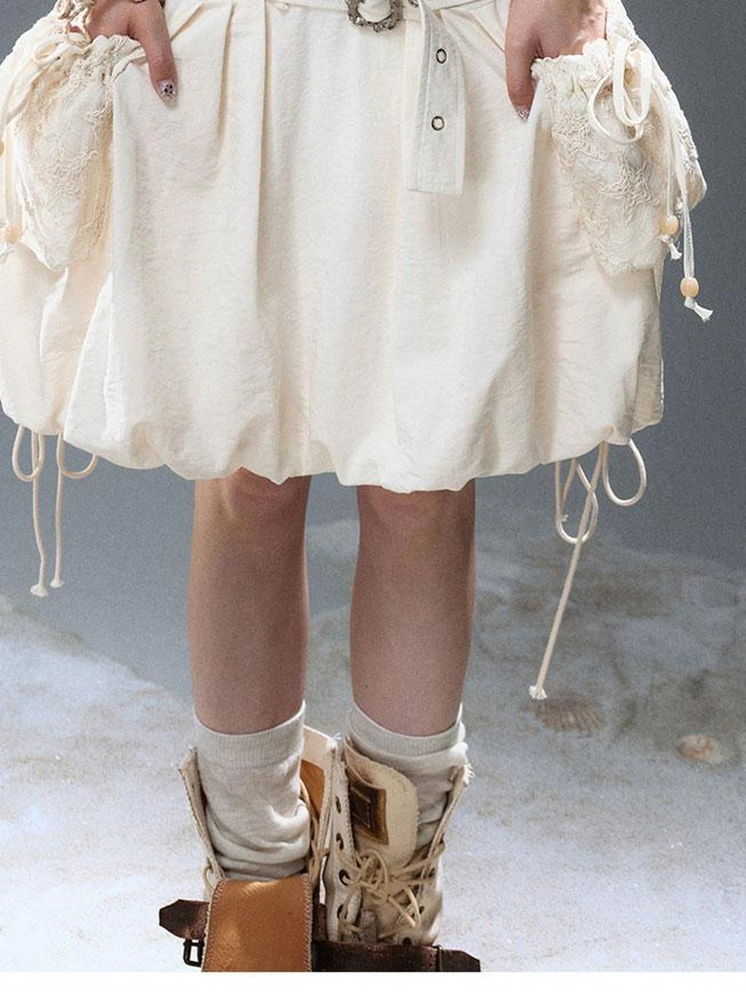 Sea Witch Poetry Vintage Gothic Ruffles V-neck T-shirt Long-Sleeve