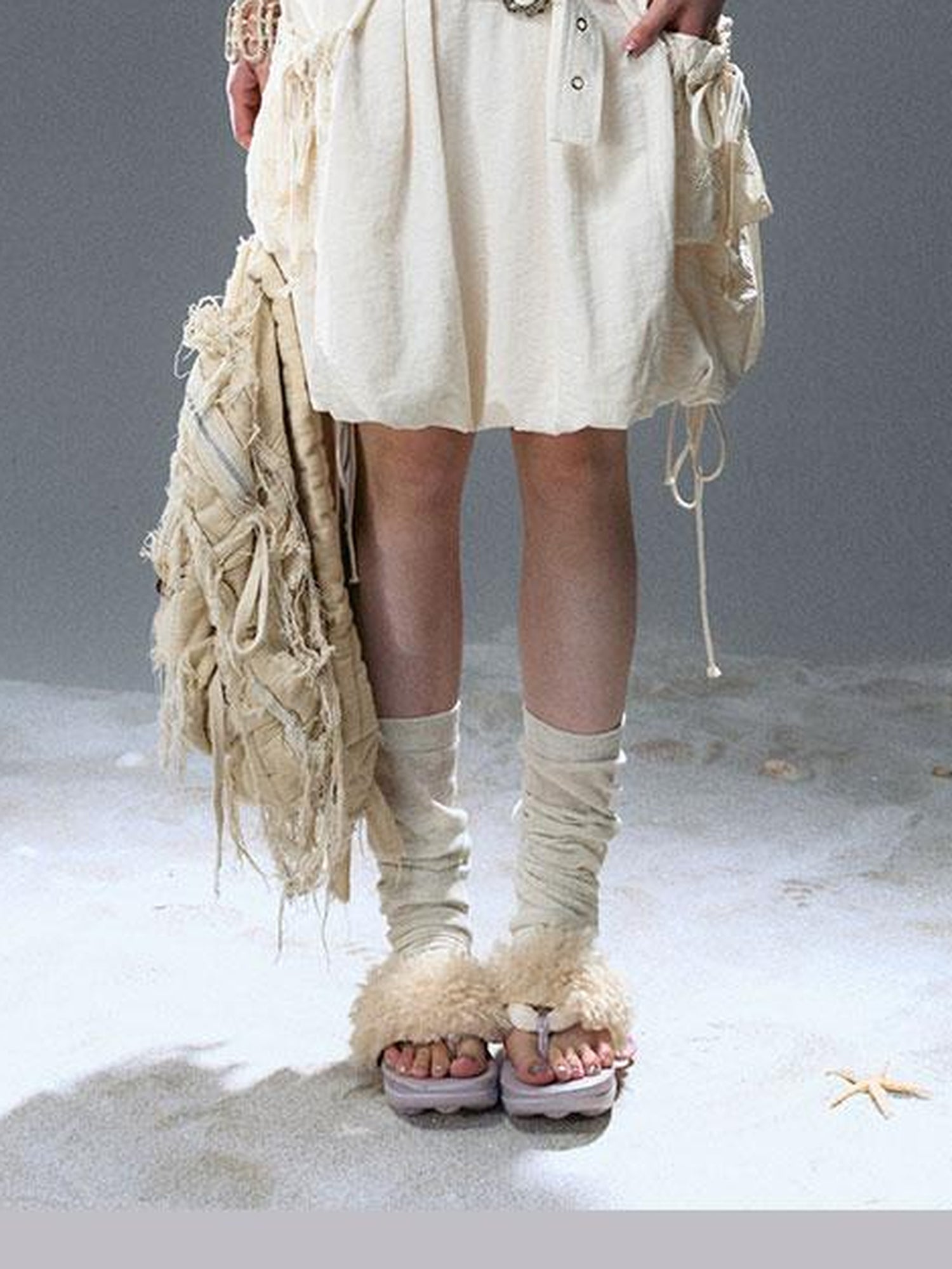Update Cest Nous Sea Witch Punk Romantic Drawstring Boucle Skirt