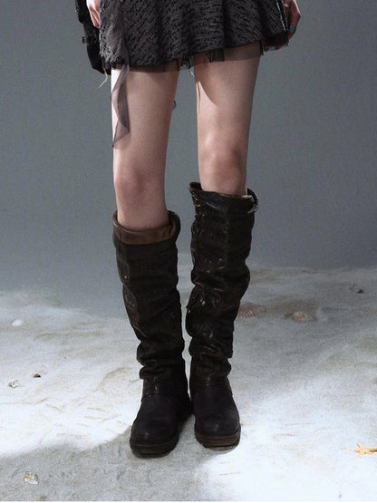 Seafoam Lace Up Ruffle Hem Slip Dress V Neck