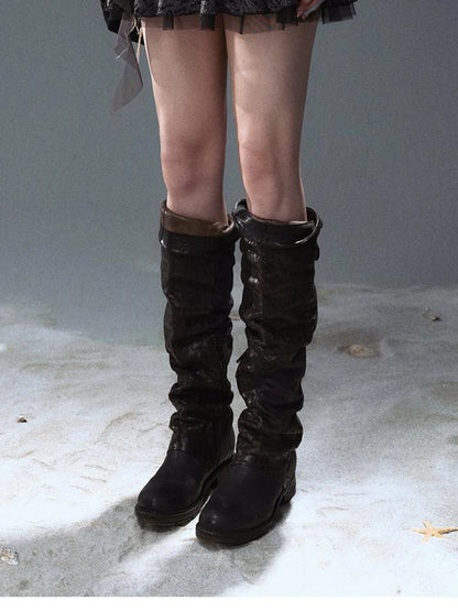 Seafoam Lace Up Ruffle Hem Slip Dress V Neck