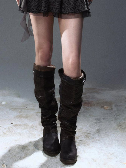 Seafoam Lace Up Ruffle Hem Slip Dress V Neck