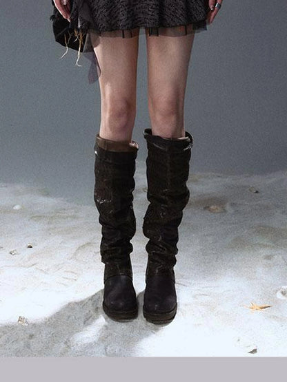 Seafoam Lace Up Ruffle Hem Slip Dress V Neck