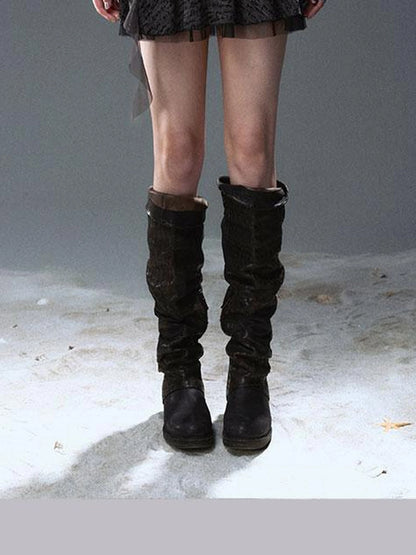 Seafoam Lace Up Ruffle Hem Slip Dress V Neck