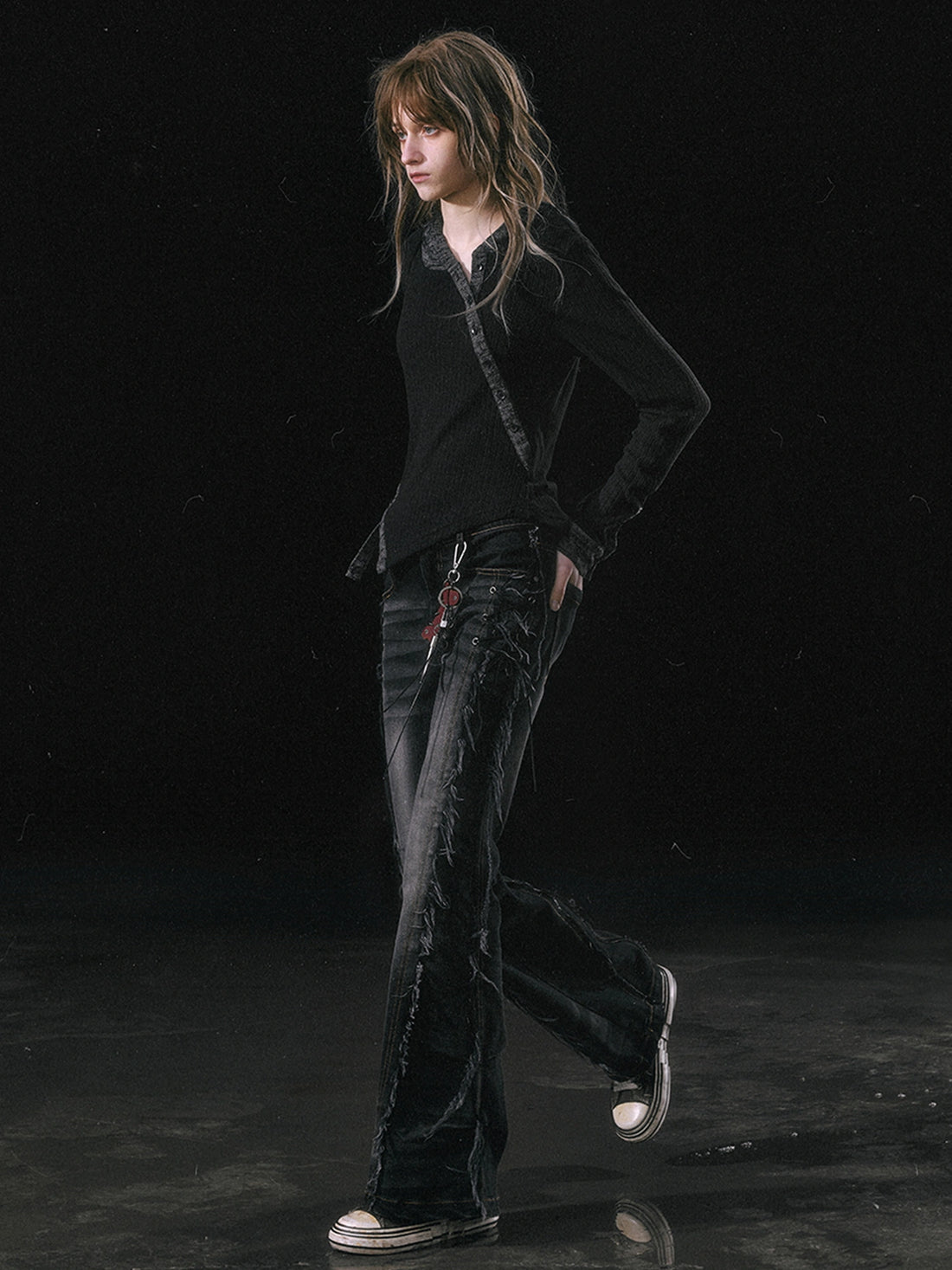 Chinese Clothing Cest Nous Update Asymmetrical Hooded Knit Top