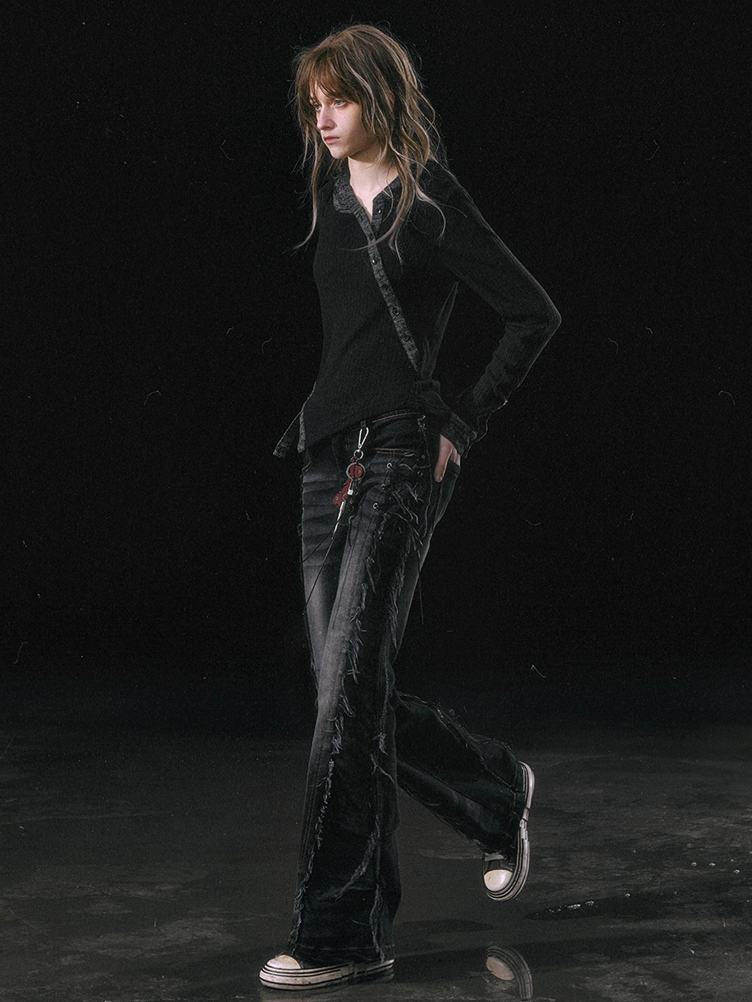 Chinese Clothing Cest Nous Update Asymmetrical Hooded Knit Top