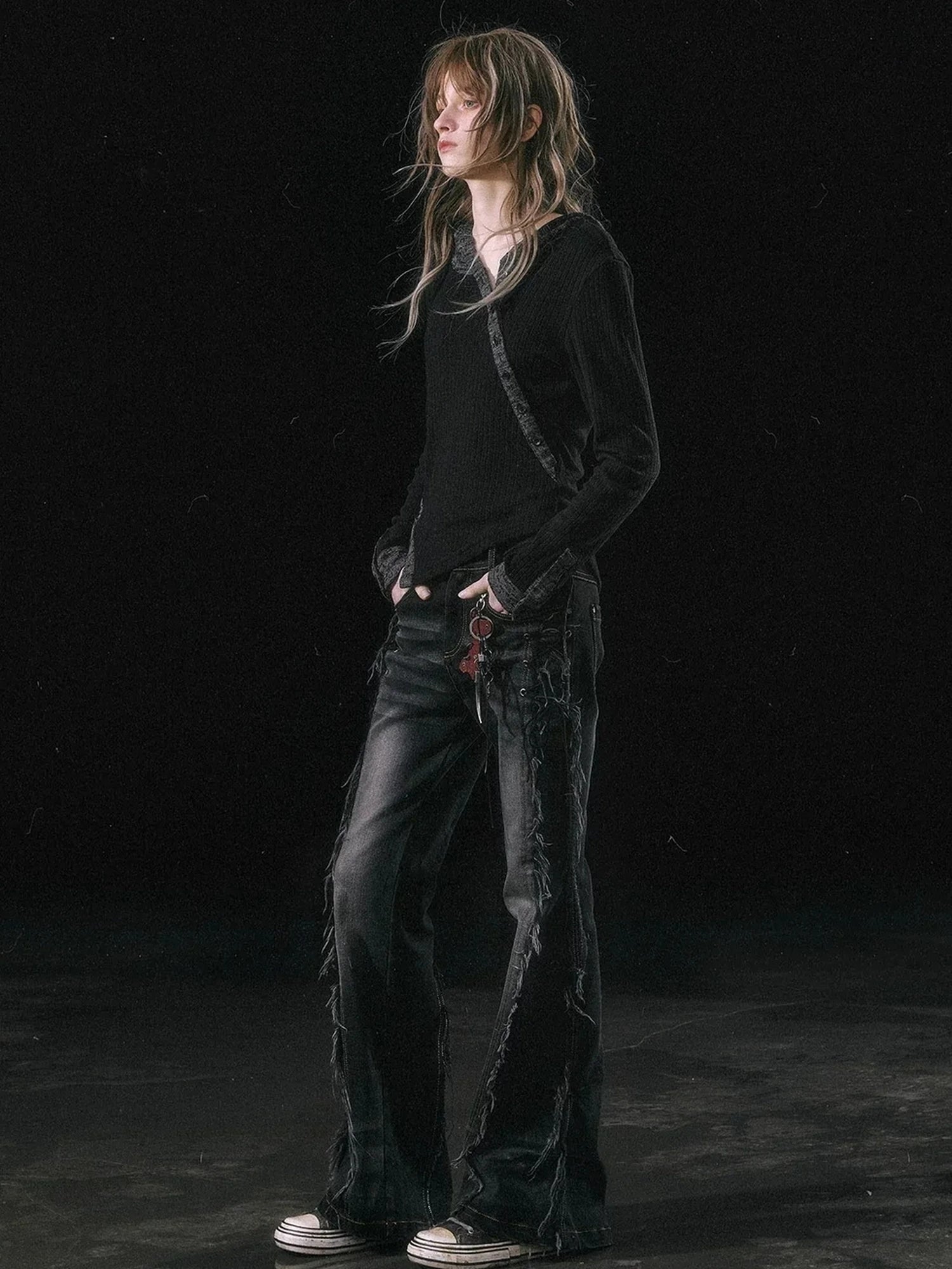 Chinese Clothing Cest Nous Update Asymmetrical Hooded Knit Top