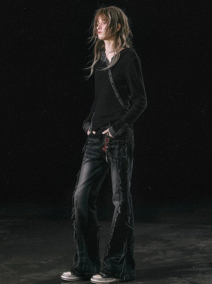 Chinese Clothing Cest Nous Update Asymmetrical Hooded Knit Top