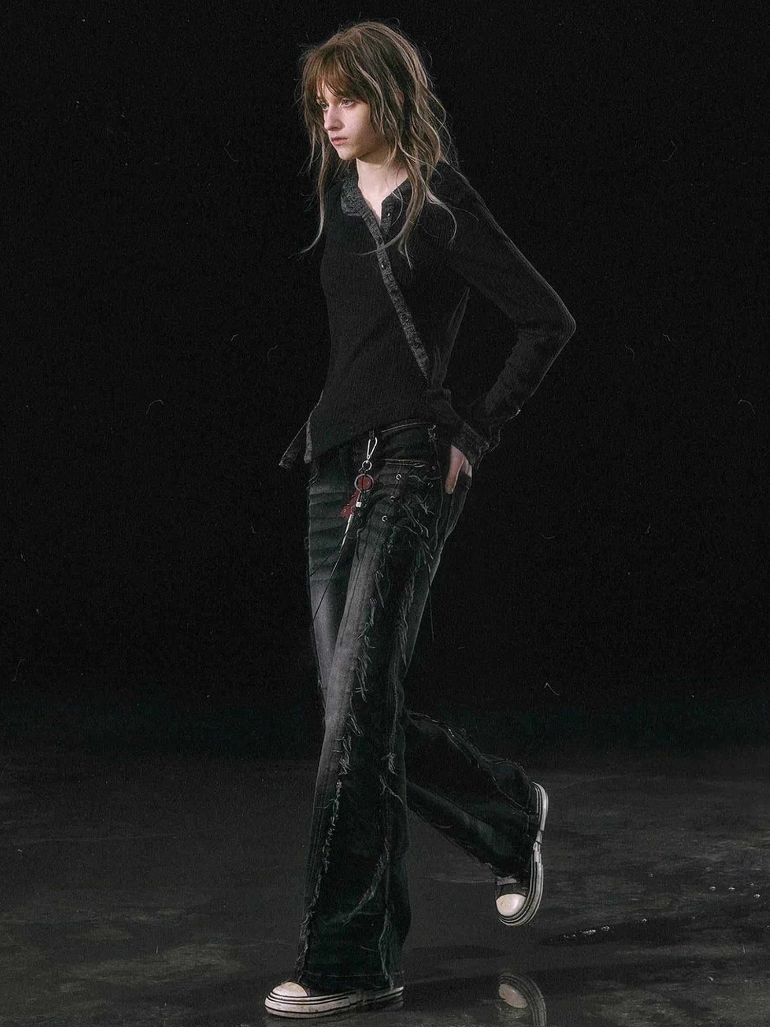 Chinese Clothing Cest Nous Update Asymmetrical Hooded Knit Top