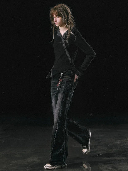 Chinese Clothing Cest Nous Update Asymmetrical Hooded Knit Top