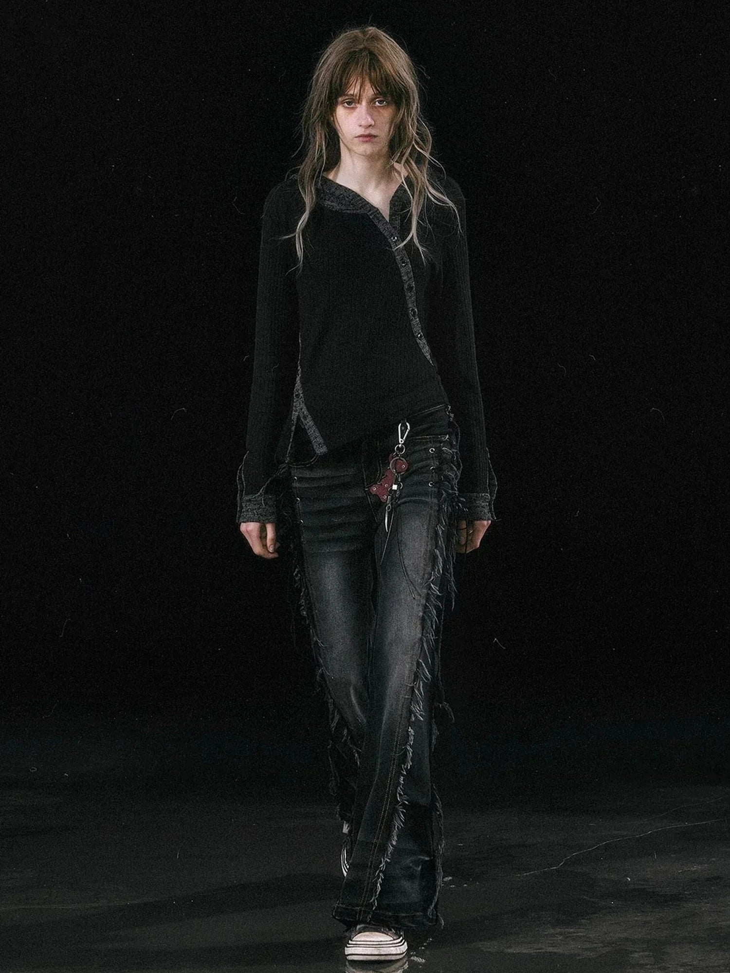 Chinese Clothing Cest Nous Update Asymmetrical Hooded Knit Top