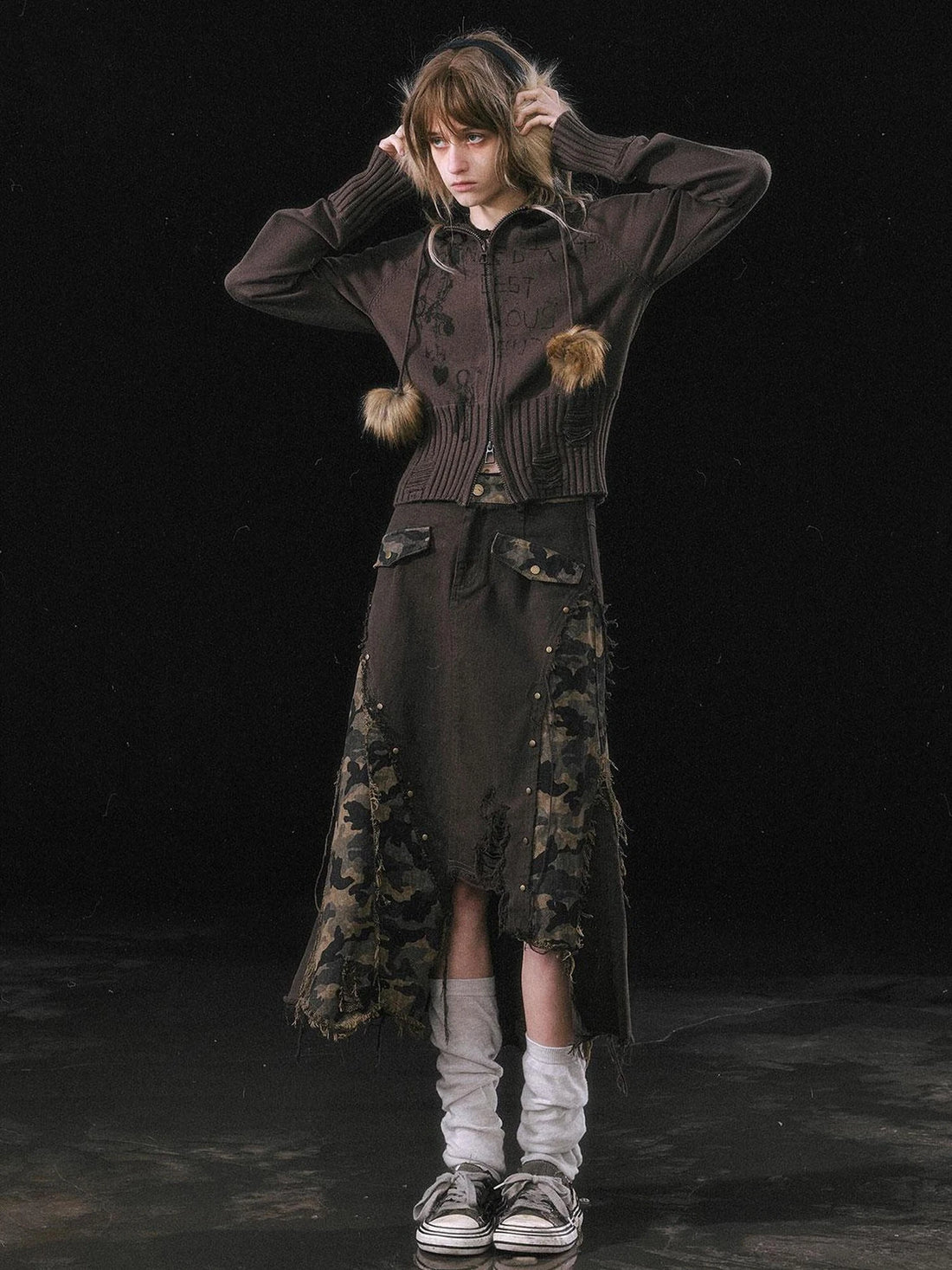 Chinese Clothing Cest Nous Update Asymmetrical Patchwork Mermaid Skirt