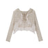 Chinese Clothing Cest Nous Update Checked Chiffon Hooded Cardigan MISSTT