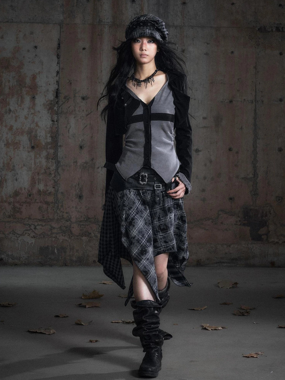 Chinese Clothing Cest Nous Update Cropped Hooded Cross Knit Top