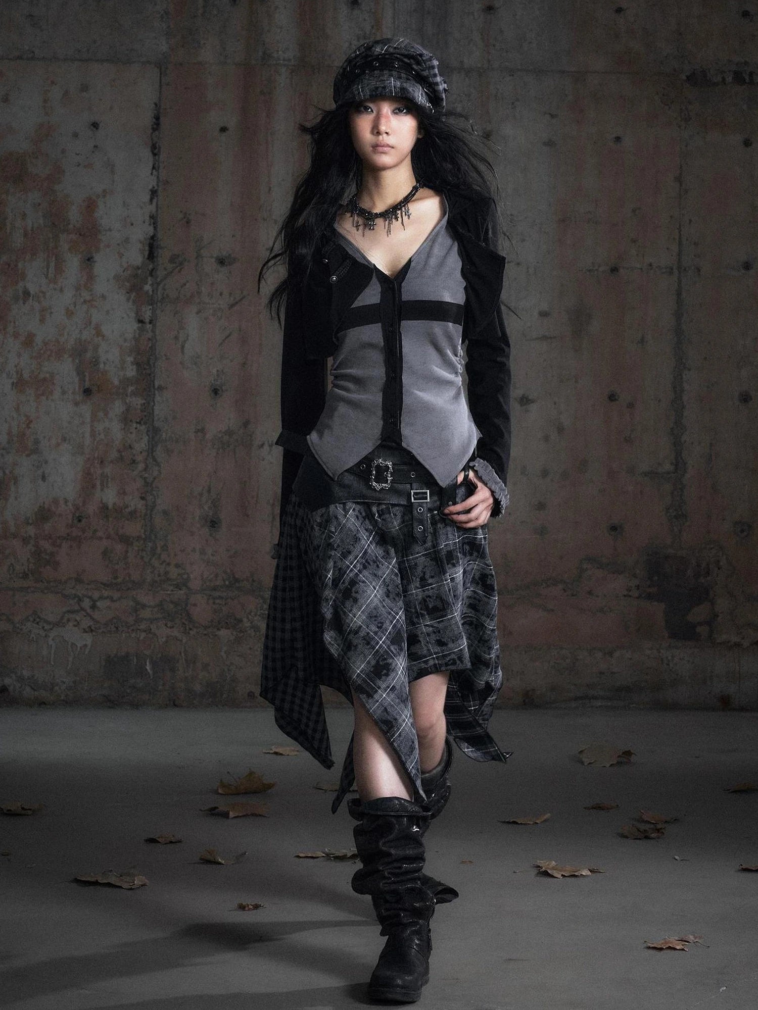 Chinese Clothing Cest Nous Update Cropped Hooded Cross Knit Top