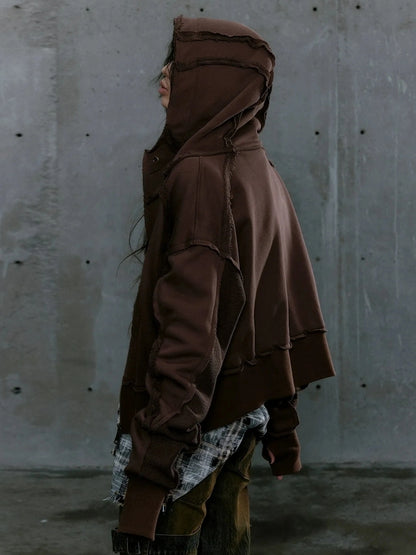 Chinese Clothing Cest Nous Update Deconstructed Digital Print Hoodie