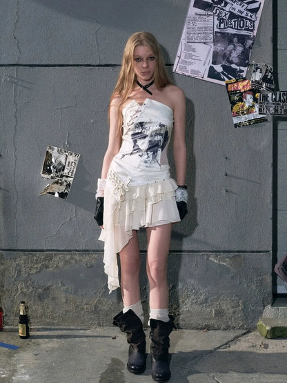 Chinese Clothing Cest Nous Update Deconstructed Punk Corset Top
