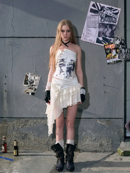 Chinese Clothing Cest Nous Update Deconstructed Punk Corset Top