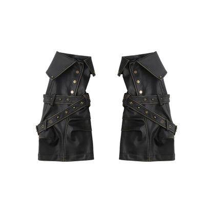 Chinese Clothing Cest Nous Update Distressed Leather Leggings With Rivets MISSTT