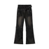 Chinese Clothing Cest Nous Update Double Waist Mud Dyed Low Rise Flared Jeans MISSTT