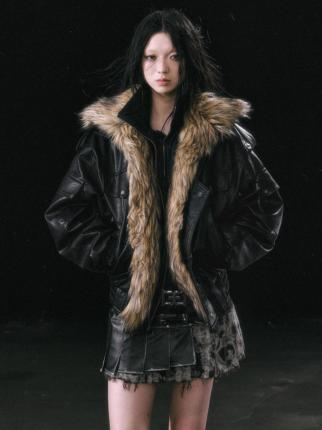 Chinese Clothing Cest Nous Update Escape In Drizzle Detachable Fur Collar Puffer Jacket
