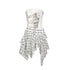 Chinese Clothing Cest Nous Update Graffiti Plaid Asymmetric Slip Dress MISSTT