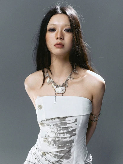 Chinese Clothing Cest Nous Update Layered Shell Crystal Pendant Necklace