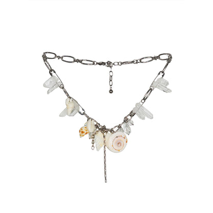Chinese Clothing Cest Nous Update Layered Shell Crystal Pendant Necklace MISSTT