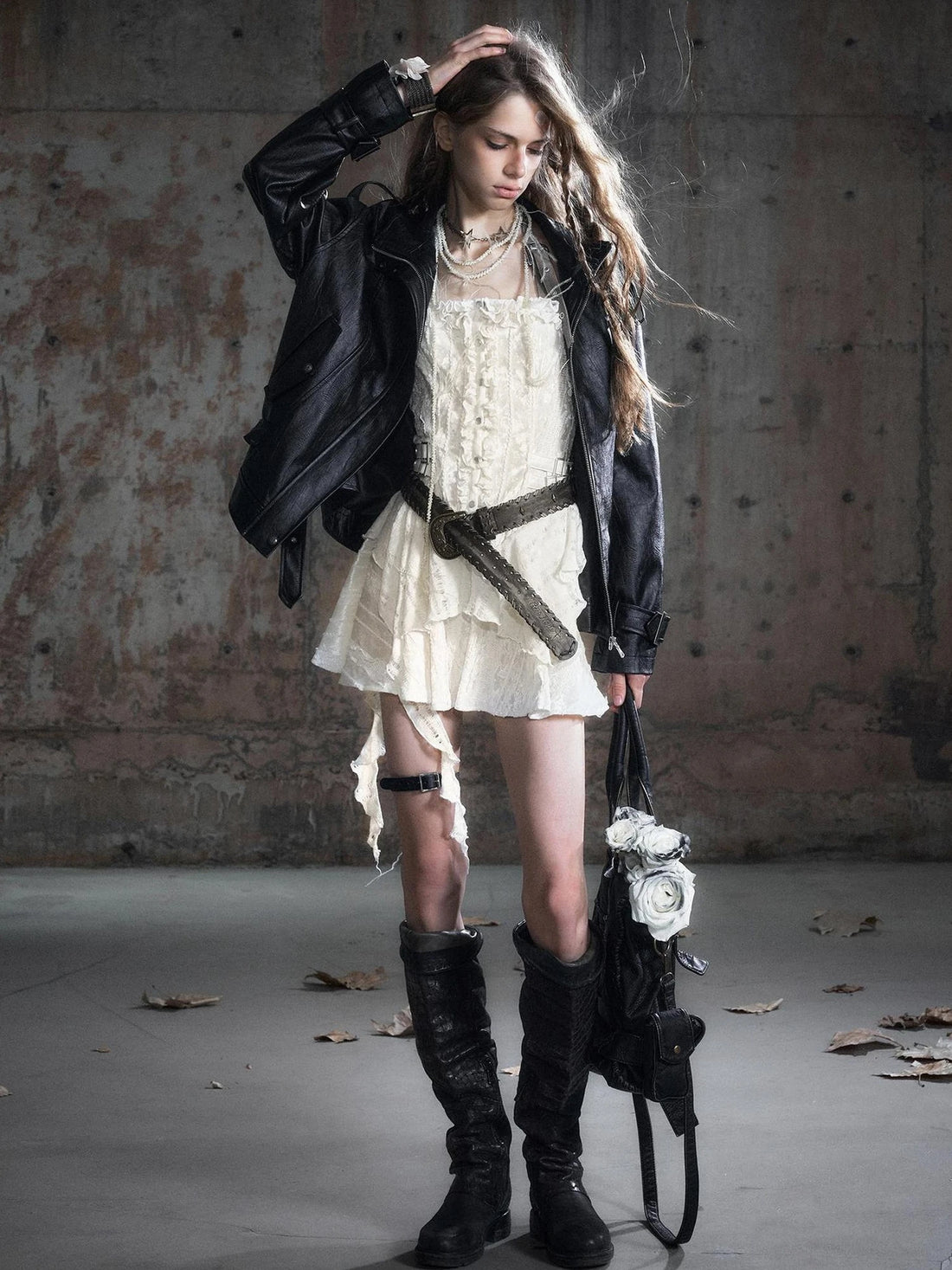 Chinese Clothing Cest Nous Update Oversize Textured Leather Jacket With Adjustable Hem