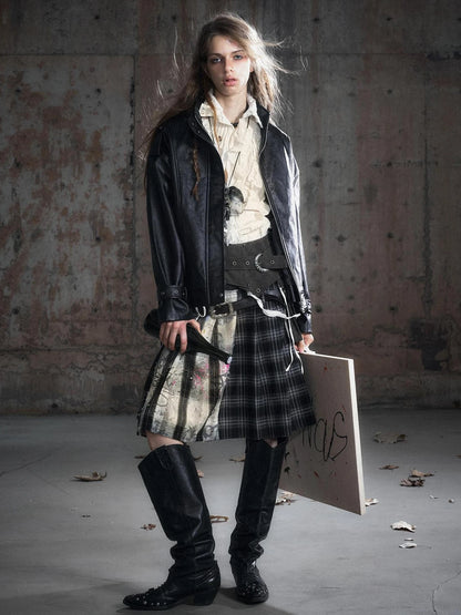Chinese Clothing Cest Nous Update Oversize Textured Leather Jacket With Adjustable Hem