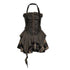 Chinese Clothing Cest Nous Update Punk Plaid Velvet Slip V-neck Dress MISSTT