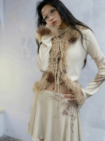 Chinese Clothing Cest Nous Update Punk Poetry Embroidered Floral Knit Cardigan V-neck Long Sleeve