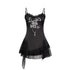 Chinese Clothing Cest Nous Update Punk Romantic Chain Print Slip Dress MISSTT