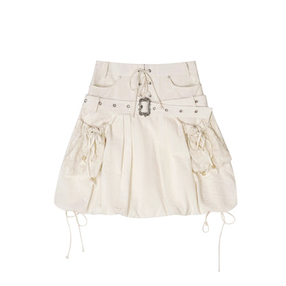 Chinese Clothing Cest Nous Update Punk Romantic Drawstring Sprout Skirt MISSTT