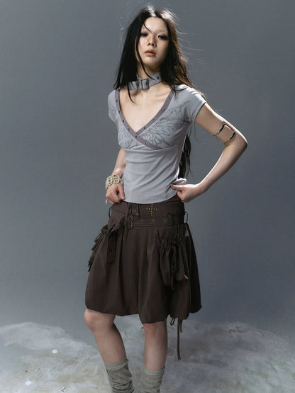 Chinese Clothing Cest Nous Update Sea Fallen Butterfly Slim Tee