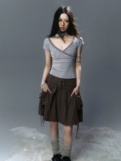 Chinese Clothing Cest Nous Update Sea Fallen Butterfly Slim Tee