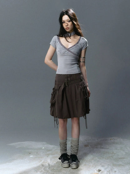 Chinese Clothing Cest Nous Update Sea Fallen Butterfly Slim Tee