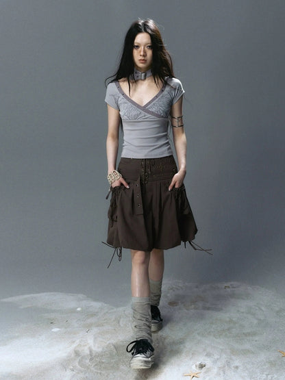 Chinese Clothing Cest Nous Update Sea Fallen Butterfly Slim Tee