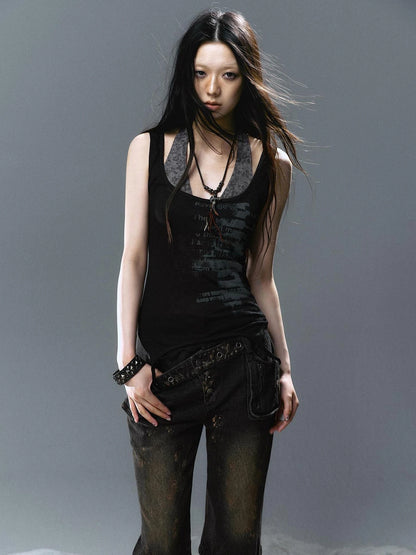 Chinese Clothing Cest Nous Update Two Way Graffiti Bandeau Set