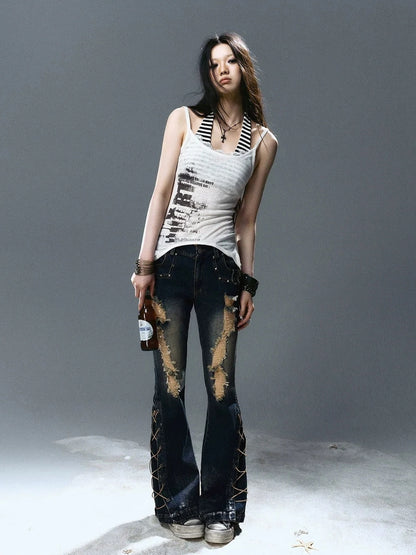 Chinese Clothing Cest Nous Update Two Way Graffiti Bandeau Set