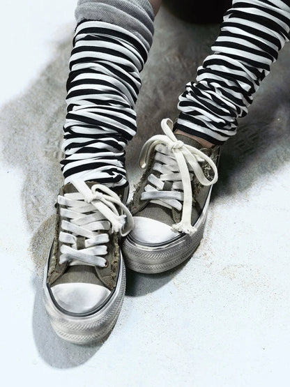 Chinese Clothing Cest Nous Update Vintage Cross Patch Distressed Canvas Sneakers