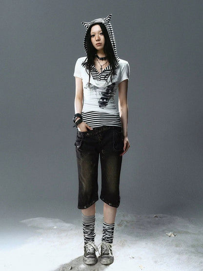 Chinese Clothing Cest Nous Update Vintage Cross Patch Distressed Canvas Sneakers