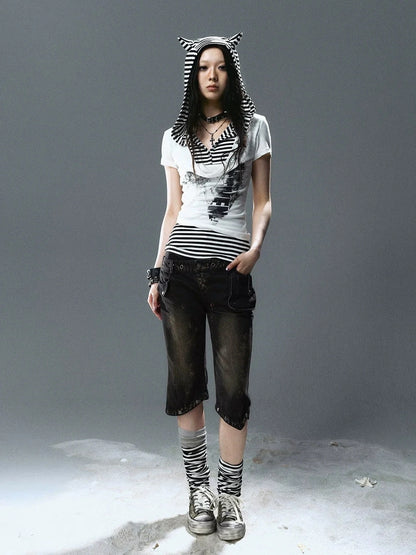 Chinese Clothing Cest Nous Update Vintage Cross Patch Distressed Canvas Sneakers