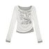 Chinese Clothing Cest Nous Update Vintage Drape Collar Graffiti Knit Top MISSTT