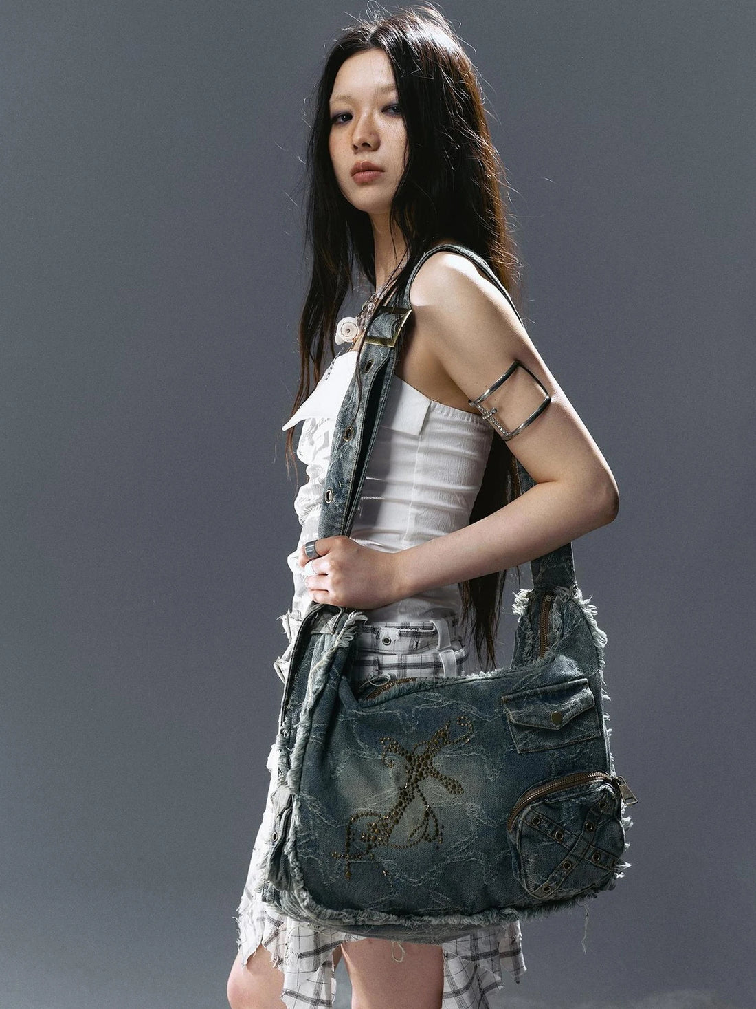 Chinese Clothing Cest Nous Update Washed Star Cross Messenger Bag