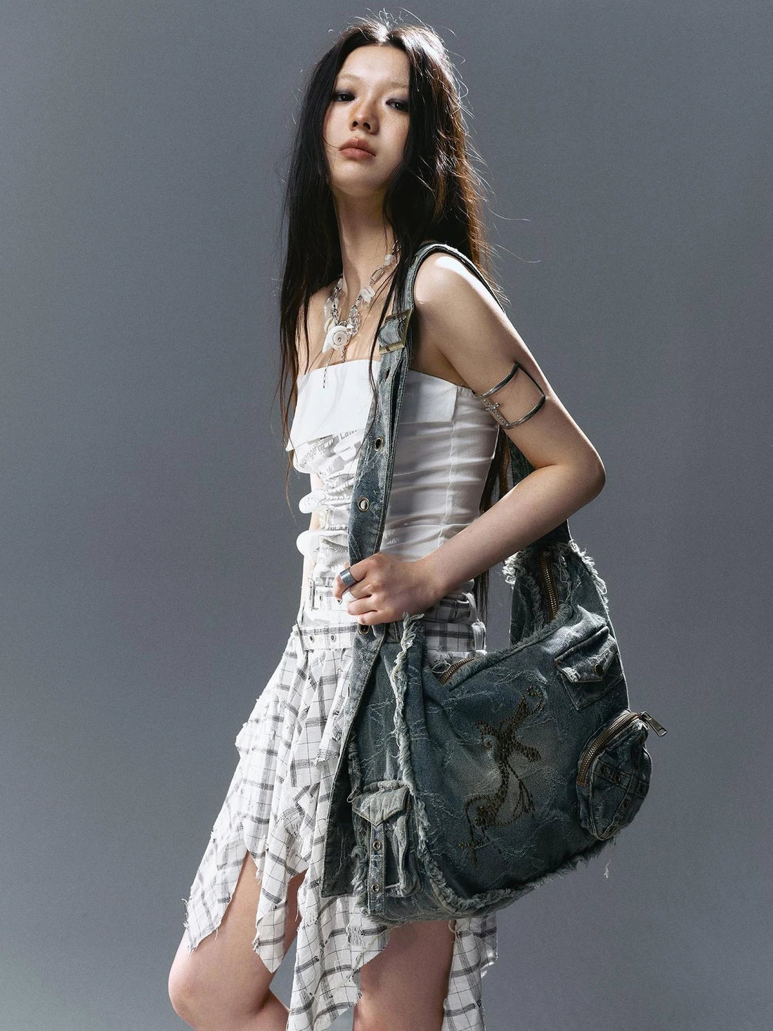 Chinese Clothing Cest Nous Update Washed Star Cross Messenger Bag