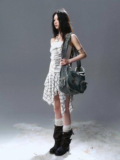 Chinese Clothing Cest Nous Update Washed Star Cross Messenger Bag