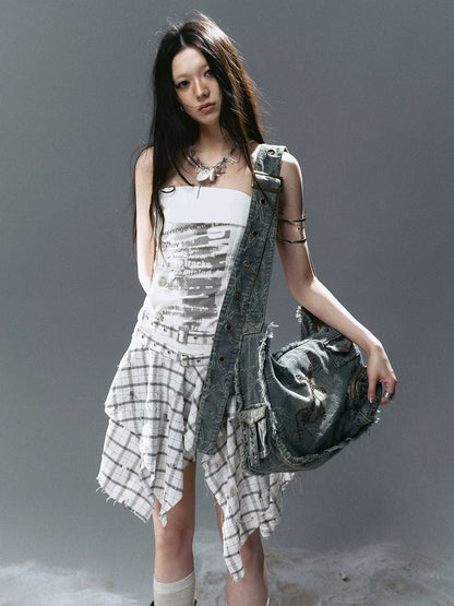 Chinese Clothing Cest Nous Update Washed Star Cross Messenger Bag